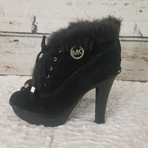Michael Kors Suede & Faux Fur High Heeled …